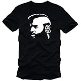 MR. T t-shirt A-TEAM ACTION TEAM S M L XL XXL XXXL schwarz / weiss