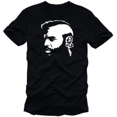 MR. T t-shirt A-TEAM ACTION TEAM S M L XL XXL XXXL schwarz / weiss