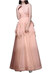Sexy V-neck  Tulle Lace   Ball Gown Prom Dress/Party Dress/Maxi Dress  With Ruffles