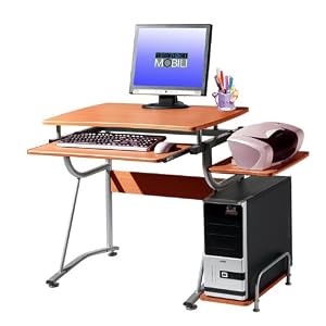 Techni Mobili Juvenile MDF Compact Computer Desk, Cherry by 
