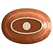 Rachael Ray Cucina Dinnerware 12-Inch Stoneware Oval Serving Bowl, Pumpkin Orange