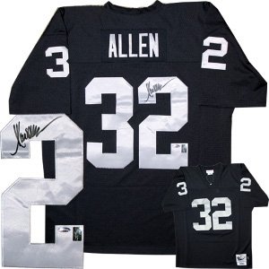 Marcus Allen Autographed/Hand Signed Raiders Black 1984 Mitchell & Ness Authentic TB Jersey- Allen H