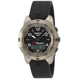 Tissot T-Touch Analog Digital Titanium Multi-Function Black Dial Rubber Strap T33779851 Watch by Tissot