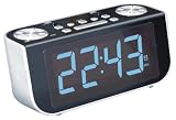 Reflexion CLR-2624 Uhrenradio (UKW/ MW Radio, Digitaler Frequenzanzeige LC-Display) silber
