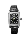 Rotary Editions 201B Unisex Rectangular Stainless Steel Leather Strap Watch