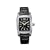 Rotary Editions 201B Unisex Rectangular Stainless Steel Leather Strap Watch