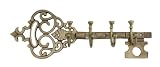 Large Brass Plated Skeleton Key Coat Rack Hook