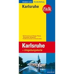 Falk Stadtplan Extra Standardfaltung Karlsruhe