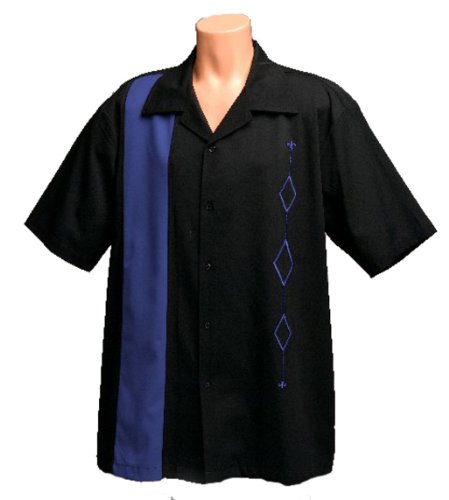 Mens Retro Bowling Shirt, BIG & TALL sizes: Medium, L, XL, 2XL, 3XL On Sale