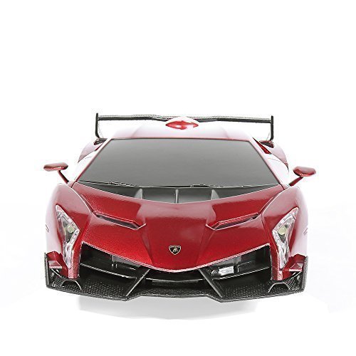 RW 1/24 Scale Lamborghini Veneno Car Radio Remote Control Sport Racing Car RC,Red