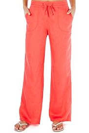 Pure Linen Wide Leg Beach Trousers