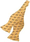Georgia Tech Bow Tie - Georgia Tech Gold Hand-Tied Bow Tie with Yellow Jacket Logo