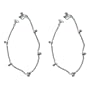 Silver Anklet Pair Foot Jewelry 10.5 inches