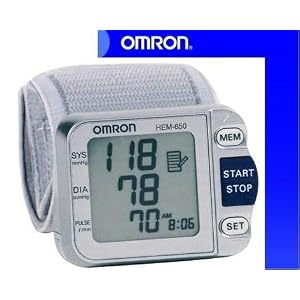 Omron Deluxe Wrist Blood Pressure Monitor with APS HEM-650
