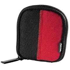 Hama Memory Card Case Nylon "S", Schwarz/Rot