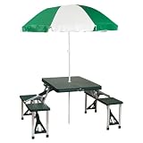 Stansport Picnic Table and Umbrella Combo