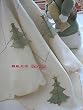 Elegant 3D EMBROIDED CHRISMAS TREE Table Cloth 33"x33"