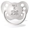 Personalized Pacifiers Pull to Sound Alarm Pacifier in White