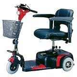 Drive Medical Phoenix 3 Wheel Compact Portable Travel Power Scooter, Red / Blue