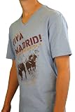 Lucky Brand Jeans Mens Madrid Running of the Bulls V-Neck T-Shirt Blue 7MD8590-6MB/420