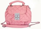 Pink Leather Handbag - Pink Quilted Satchel or Shoulder Bag - Dusty Rose