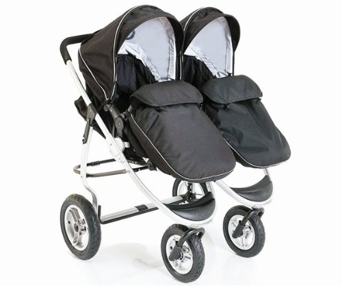 Baby Elegance Beep Beep Twin Baby Buggy - Black Picture