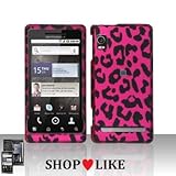 Rubberized Hot Pink Leopard Snap on Design Case Hard Case Skin Cover Facepl ....