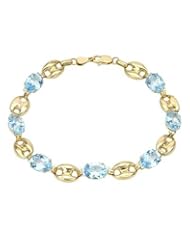 Yellow Gold 8.75 CTW Topaz Women Bracelet. Length 7 in. Total Item weight 4.9 g.