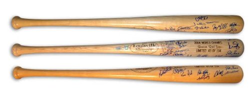 Autographed Red Sox Team Signed 2004 World Series Bat Limited Edition Engraved Boston Red Sox 2004 Champions