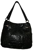 Women's Large B Makowsky Bailey Genuine Leather Tote (Black)