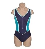 It Figures! Hip Hider Collection V-neck Zip Tank Style Swimsuit RETAIL VALUE $101