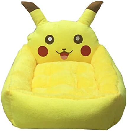 MYtodo Dog kennel washable pet nest cat litter mattress pet beds (Pikachu, L)