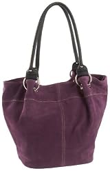 Tignanello Suede Bright Light Shoulder Bag