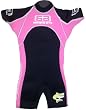 (Approx age 7-8Yr) Pink Childrens shortie wetsuit. 3mm neoprene. Great UV protection. Ideal for swimming pool, Sea or Holiday.
