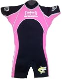 (Approx age 7-8Yr) Pink Childrens shortie wetsuit. 3mm neoprene. Great UV protection. Ideal for swimming pool, Sea or Holiday.