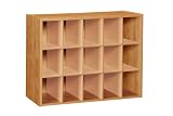 ClosetMaid 896800 15-Cube Laminate Shoe Organizer, Alder