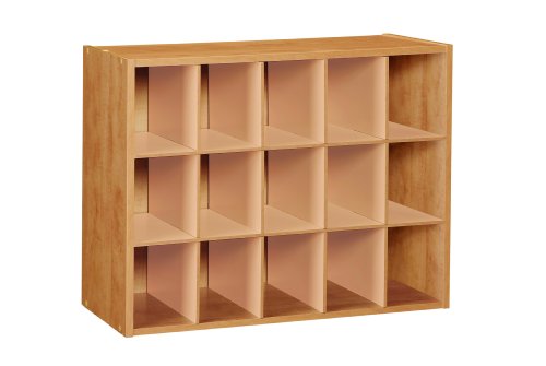 ClosetMaid 896800 15-Cube Laminate Shoe Organizer, Alder