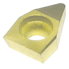 Dorian Tool TEHW Multilayer Coated Woodruff Keyseat Milling Indexable Insert, Roughing Chip Breaker for Ferrous Metals, 5/32" Insert, 5/64" Thick (Pack of 10)