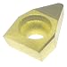 Dorian Tool TEHW Multilayer Coated Woodruff Keyseat Milling Indexable Insert, Roughing Chip Breaker for Ferrous Metals, 5/32" Insert, 5/64" Thick (Pack of 10)
