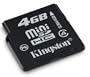 Kingston 4GB Mini SDHC Class 4 Card (SDM4/4GB)