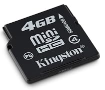 Kingston 4GB Mini SDHC Class 4 Card (SDM4/4GB)