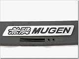 IMAGE OF New Mugen Logo Grill Grille Emblem (UNIVERSAL FITMENT FOR ALL VEHICLES) Black and Silver