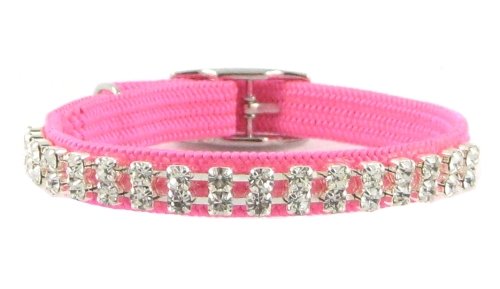 Pink Rhinestone Safety Cat Collar (Small)
