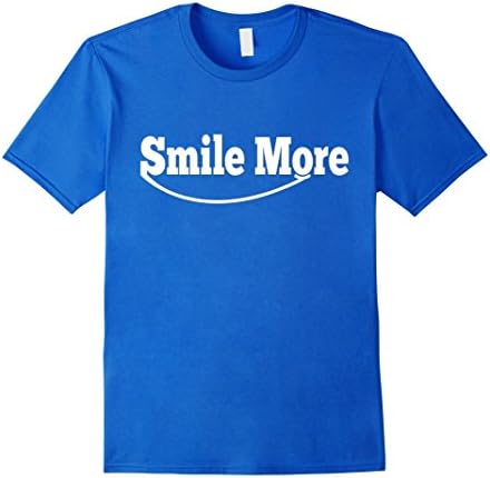 Men's Smile t shirt more Small Royal Blue