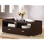 Contemporary Espresso Finish Coffee / Cocktail Table