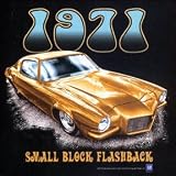 Bella Ladies / Juniors / Girly Fleece Raglan Hoodie : 1971 Small Black Flashback - 71 Chevy Camaro