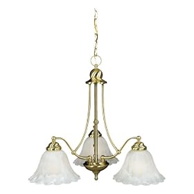 Quoizel Amherst 3 Lt Chandelier, Satin Brass #AM3046Y