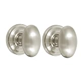 Baldwin 5425.150.PASS Egg Knob Passage Set, Satin Nickel