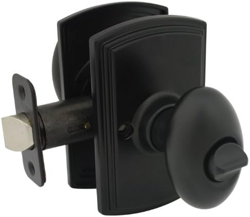 Delaney Designer Series Canova Design Black Privacy Door Lever (Bed & Bath)