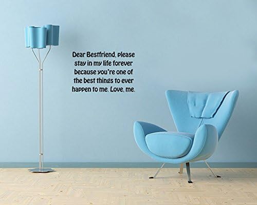 Jungleee Dear Bestfriend Wall Sticker Decal Removable Vinyl Name Wall Art Decal